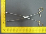 Pilling Atraugrip Ring Forceps Curved 84-1052. Fixed Price $35.00.