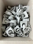 Obo Bettermann Quick-schelle M25 2955 Pipe Clips Lot, Light Grey, Unused Box. Fixed Price $43.99.