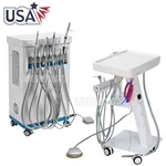 Dental Cart Delivery Unit W/air Compressor Portable Mobile Suction W/socket. Fixed Price $394.67.