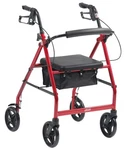 Aluminum Rollator Padded Seat 7.5 Casters Foldable Red Drive Medical Removable. Fixed Price $114.99.