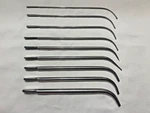 Set Of 9 V. Mueller Van Buren & Lefort Urethral Sound Dilators Curved 10-5/8". Fixed Price $315.00.