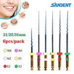 6PCS Sandent Dental Files Root Canal Endodontic Niti Rotary 21/25/31MM. Fixed Price $213.99.