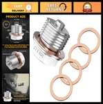 Magnetic Oil Drain Plug M18X1.5, Stainless Steel With Copper Crush Washers, Au. Fixed Price $30.99.