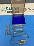 Set Of 11 Jarit Abdominal Handheld Retractors W/ Sterilization Case. Fixed Price $325.00.