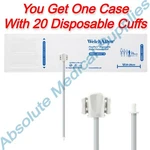 *20-PACK* Welch Allyn Disposable Blood Pressure Cuff Soft Adult Tube Hp 901044. Fixed Price $104.99.