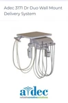 Adec 3171 Duo Dental Delivery Unit & Assistant's Arm A-dec With Rheostat.. Fixed Price $1299.99.