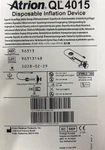 Atrion QL4015 Disposable Inflation Device. Expire 2-2028. Fixed Price $50.00.