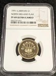 1991 PF69 Ultra Cameo Great Britain Pound Ngc Km 946 North Ireland Flax. Fixed Price $69.99.