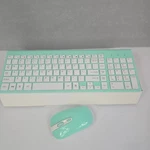 Joyaccess Slim Wireless JKB2B Keyboard & Mouse Combo - Aqua W/white Keys. Fixed Price $25.95.