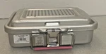 New V. Mueller Genesis CD0-4ST 12"X 8"X4" Solid Sterilization Container + Trays. Fixed Price $60.00.