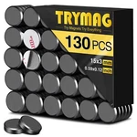 Trymag Small Ceramic Round Disc Magnets With Adhesive Backing - 0.6INCH, 130PCS. Fixed Price $10.44.