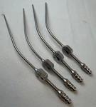 Set Of 4 Aesculap Fukushima Malleable Suction Cannulas 9" X 6FR 7FR 9FR 12FR. Fixed Price $650.00.
