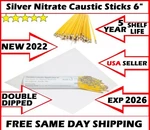 Flexible Bray 6" Caustic Silver Nitrate Applicators Sticks W/ Free Tube, 50 Ps. Fixed Price $24.99.