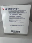 Bd Chloraprep Clear 3ML Applicators 05/2026 25PC/BOX. Fixed Price $121.37.
