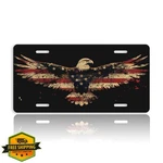 Qoueucc American Flag Eagle License Plate 6X12" 4 Holes. Fixed Price $27.99.