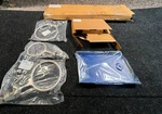 Eisco Rectangular Retort Base & Rod W/ 3 Rings 8"X5" Steel Powder Coated CH0652B. Fixed Price $35.00.