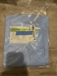Pkg Of 10 Halyard Impervious Comfort Gown W/ Knit Cuffs 69600 Blue Large. Fixed Price $25.00.