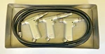 Set Of 3 Hall Zimmer Pneumatic Reciprocator Trauma Drill Reamer W/ Hose & Tray. Fixed Price $895.00.