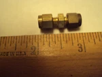 B-100-6 Swagelok 1/16 Tube Union; Brass. Fixed Price $12.00.