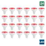 Sunlite MR16 Red Led Bulb, 12 Volt, 3W, GU5.3 Base, 25W Equivalent (24 Pack). Fixed Price $163.30.