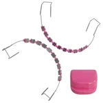 1 Pack Fake Braces, Temporary Tooth Decoration With Metal Wires, Pink. Fixed Price $12.35.