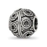 Sterling Silver Antiqued Artisan Double Circle Design Bead Charm. Fixed Price $48.98.