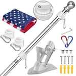 Zmtech American With Pole- 6FT Flagpoles Upgraded Tangle Free Rings.... Fixed Price $39.38.
