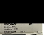 Stryker Cinchlock Flex Hard Bone Drill Bit Ref CAT02974. Fixed Price $45.00.