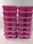 Made For Retail 4-COMPARTMENT Snack Container Pink With Clear Lid (pack Of 14). Fixed Price $8.47.