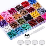 624 Pcs Wax Seal Beads Colors With Spoon & Candles - Perfect For Crafting. Fixed Price $21.99.