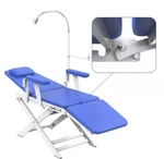 Silla Dental Portatil Movil Plegable Con Luz Led Recargable Y Bandeja Azul. Fixed Price $350.00.