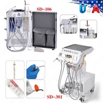 Sandent Dental Portable Mobile Delivery Unit Cart With Air Compressor Suction 4H. Fixed Price $1049.00.
