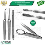 4 Pcs Foreign Object Splinter Removal Kit Probe Eye Magnet Surgical Inst German. Fixed Price $12.90.