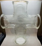 Pyrex Scientific Glass Double Wall Lab Sculptural Tube 21X18 Beautiful. Fixed Price $1330.00.