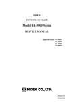 Santinelli Nidek Le 9000 Series Technical Service Manual. Fixed Price $150.00.