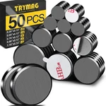 Trymag Small Magnets For Crafts With Adhesive Backing, Different Size, 50PCS. Fixed Price $24.99.