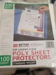 Universal Top-load Polysheetprotectors 170 Count 3 Ring Binder Clear Acid Free. Fixed Price $15.00.