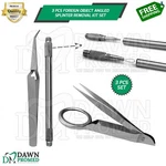 3 Pcs Foreign Object Angled Splinter Removal Kit Probe Eye Surgical Instruments. Fixed Price $10.90.