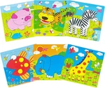 Wooden Jigsaw Puzzles Set For Kids Age 3-5 Year 6 Pack 9 Pcs Animals. Fixed Price $17.09.